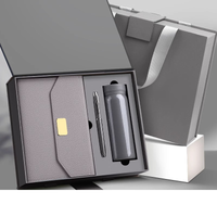 3-Piece Corporate Gift Set – Thermos Cup, Pen & A5 Magnetic Buckle Notebook Grey
