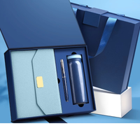 3-Piece Corporate Gift Set – Thermos Cup, Pen & A5 Magnetic Buckle Notebook midnight blue