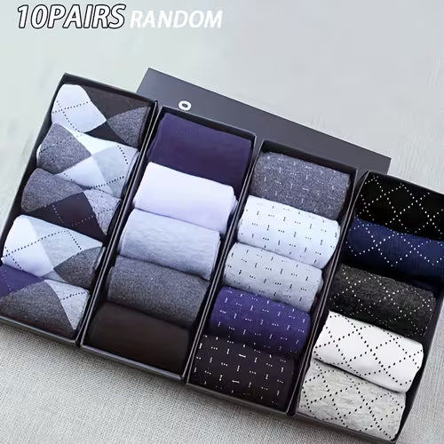 Box of 5-in-1 Pattern and Plain Socks
