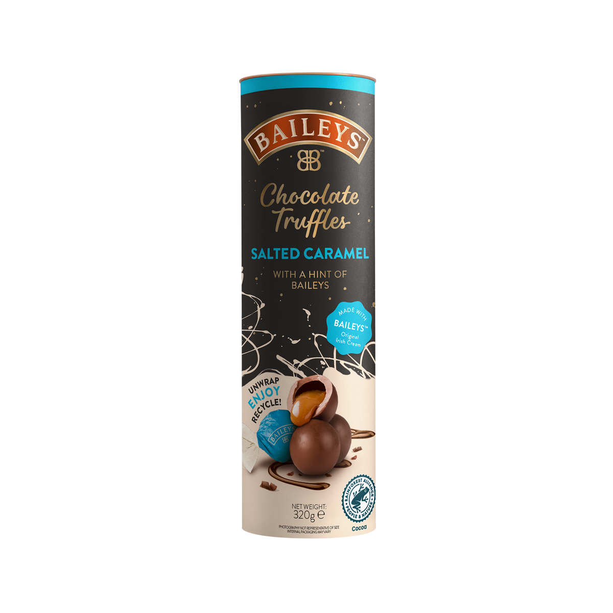 Baileys Salted Caramel Chocolate Truffles 320g gift tube