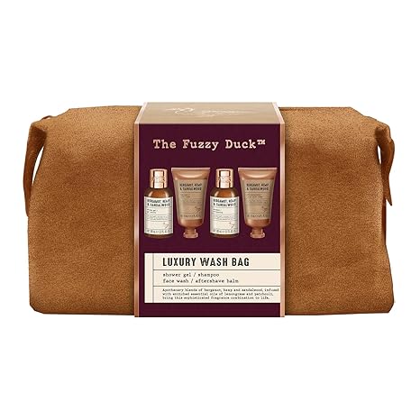 Baylis & Harding The Fuzzy Duck Bergamot, Hemp & Sandalwood Men's Luxury Toiletry Bag Gift Set