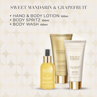 Baylis and Harding Sweet Mandarin and Grapefruit Luxury Wash Bag Gift Set with body wash, lotion and body spritz