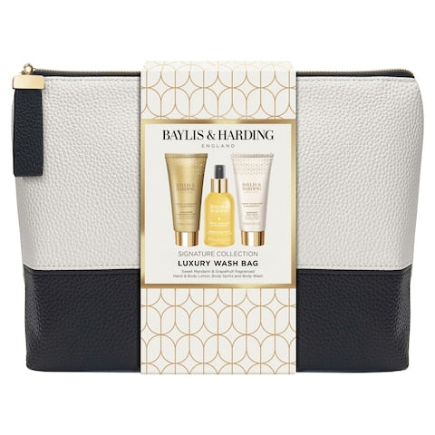 Baylis and Harding Sweet Mandarin and Grapefruit Luxury Wash Bag Gift Set with body wash, lotion and body spritz