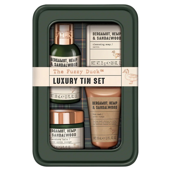 Baylis & Harding The Fuzzy Duck Bergamot, Hemp & Sandalwood Men's Luxury Grooming Tin Gift Set