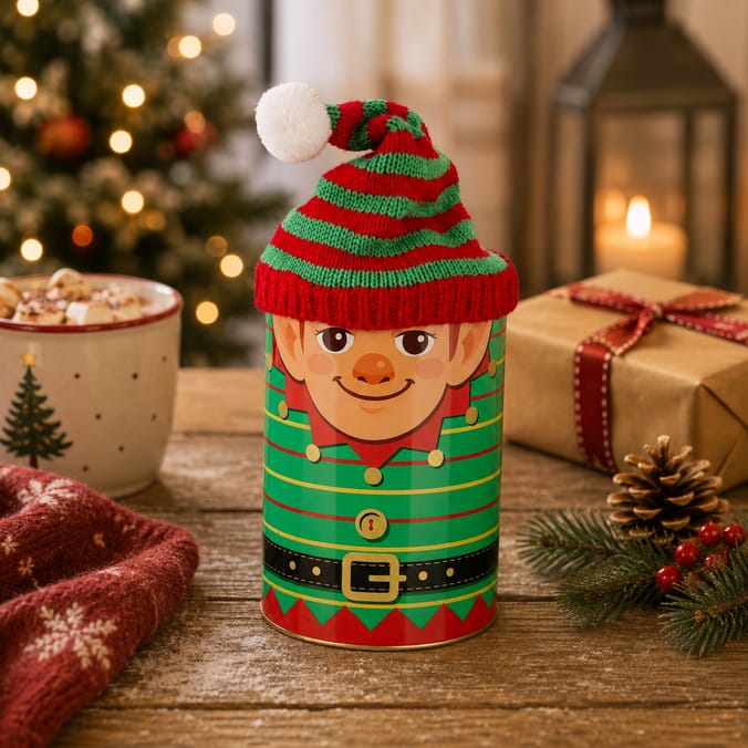 Biscuit Hat Tin 180g – Christmas Elf