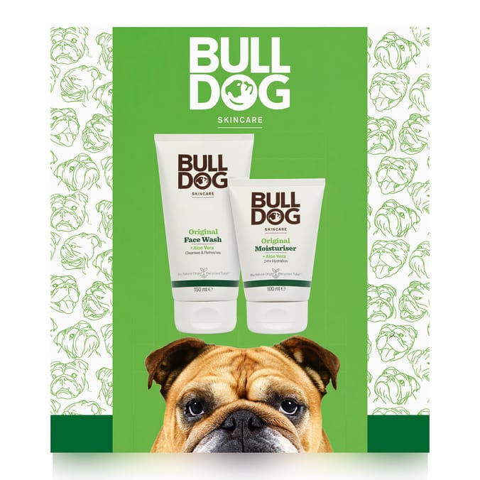 men skincare gift set Abuja Bulldog original duo face wash moisturiser by Giftsnboxes