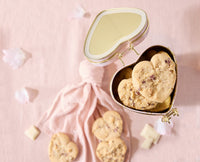 Cartwright & Butler Raspberry & White Chocolate Biscuits in Heart Shaped Tin
