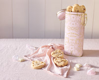 Cartwright & Butler Raspberry & White Chocolate Biscuits in Heart Shaped Tin