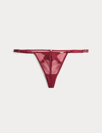Florence Embroidery Tanga Thong – Deep Red Size 12