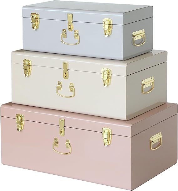 Foreign Metal Trunk Gift Box available in multiple colours and sizes for luxury gift hampers and premium gift packaging