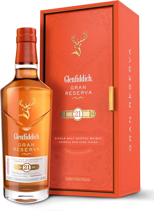 Glenfiddich 21 Year Old Gran Reserva whisky with gift box in Abuja