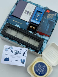 HUBSY Father’s Day Gift Set for husband with grooming kit, speaker, cake, cufflinks and premium packaging