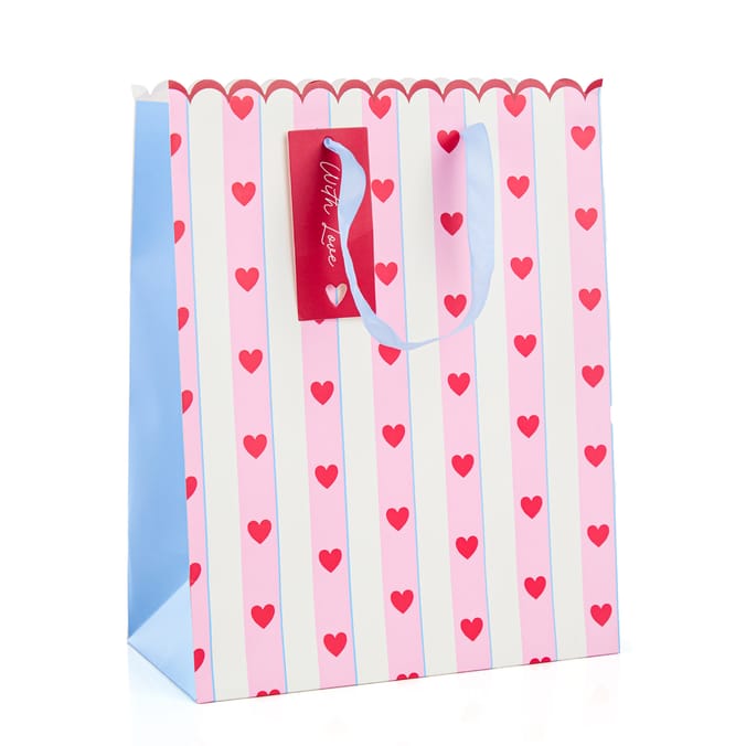Love Striped Valentine's Day Gift Bag