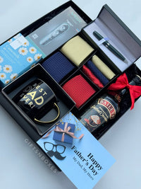 MY HERO Father’s Day Gift Set with mug, tea, Baileys, tie set, trimmer, pen and premium packaging