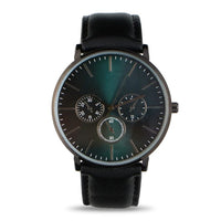 Men’s Watch Leather Strap black