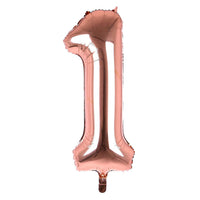 Rose Gold Number Helium Balloons