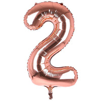 Rose Gold Number Helium Balloons