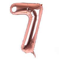Rose Gold Number Helium Balloons