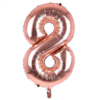 Rose Gold Number Helium Balloons