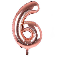 Rose Gold Number Helium Balloons