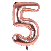 Rose Gold Number Helium Balloons
