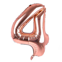 Rose Gold Number Helium Balloons