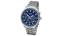 Sekonda Men's Stainless Steel Watch with blue dial and dual time display