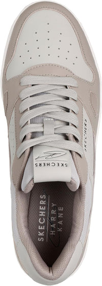 Skechers Men's Koopa Harry Kane Court Sneaker Stone Leather Suede