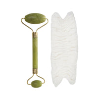 Wanderflower Jade Facial Roller & Headband Set