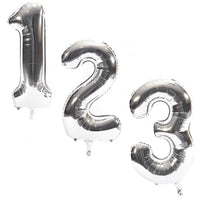 silver number helium balloons 0–9 Abuja