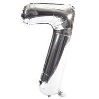 Silver Number Helium Balloon