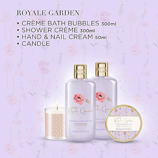 baylis & harding royale garden gift wrapped candlelit gift set
