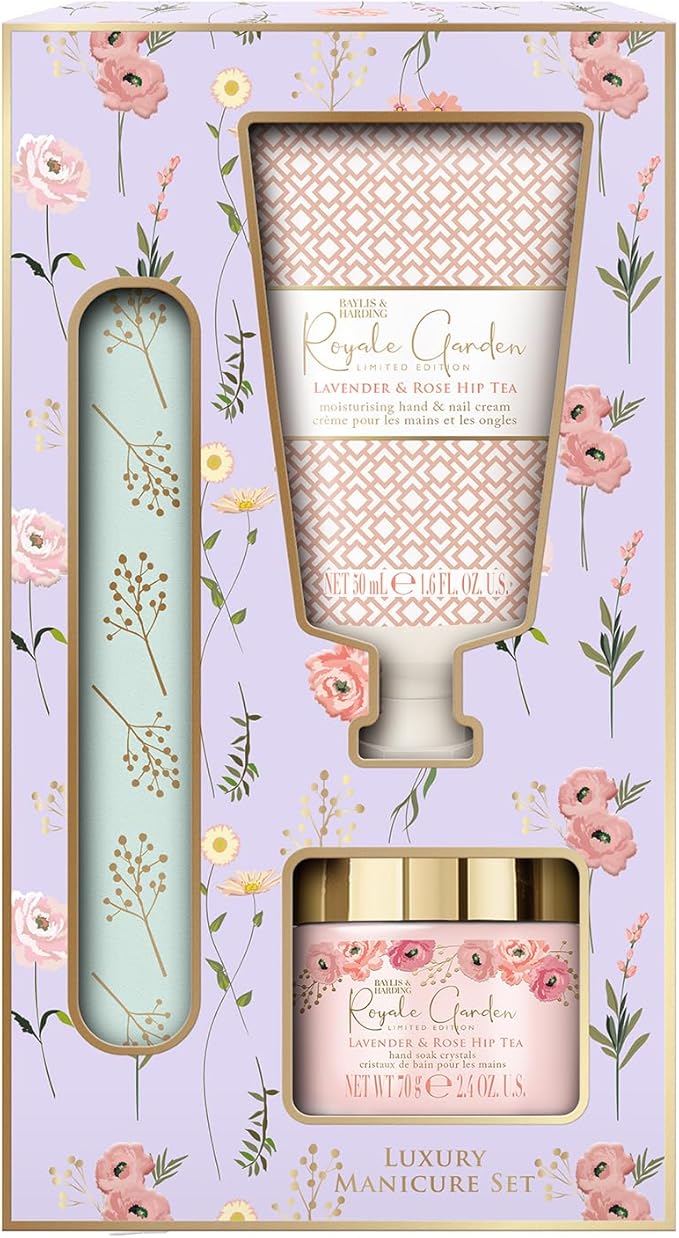 baylis & harding royale garden lavender & rosehip tea luxury manicure gift set