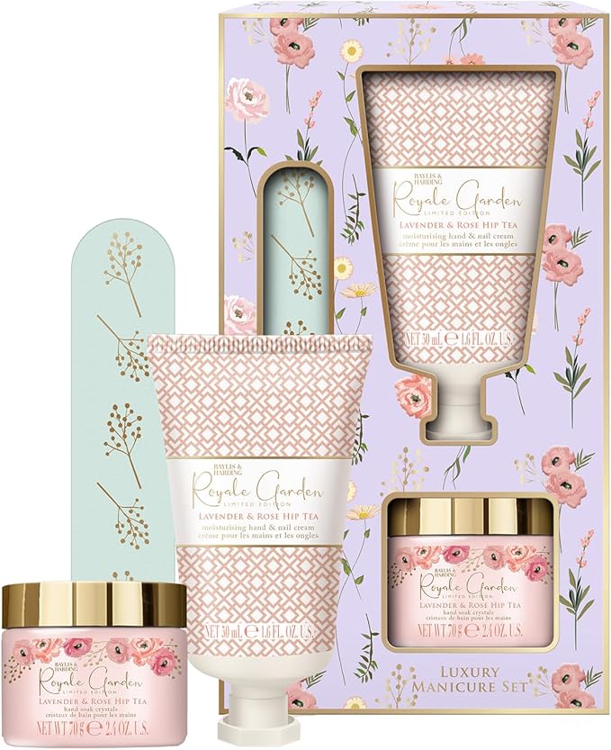 baylis & harding royale garden lavender & rosehip tea luxury manicure gift set