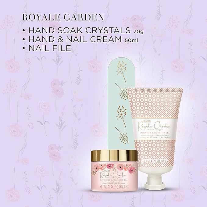 baylis & harding royale garden lavender & rosehip tea luxury manicure gift set