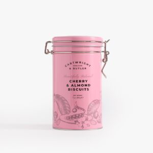 cartwright & butler cherry & almond biscuits in tin 200g