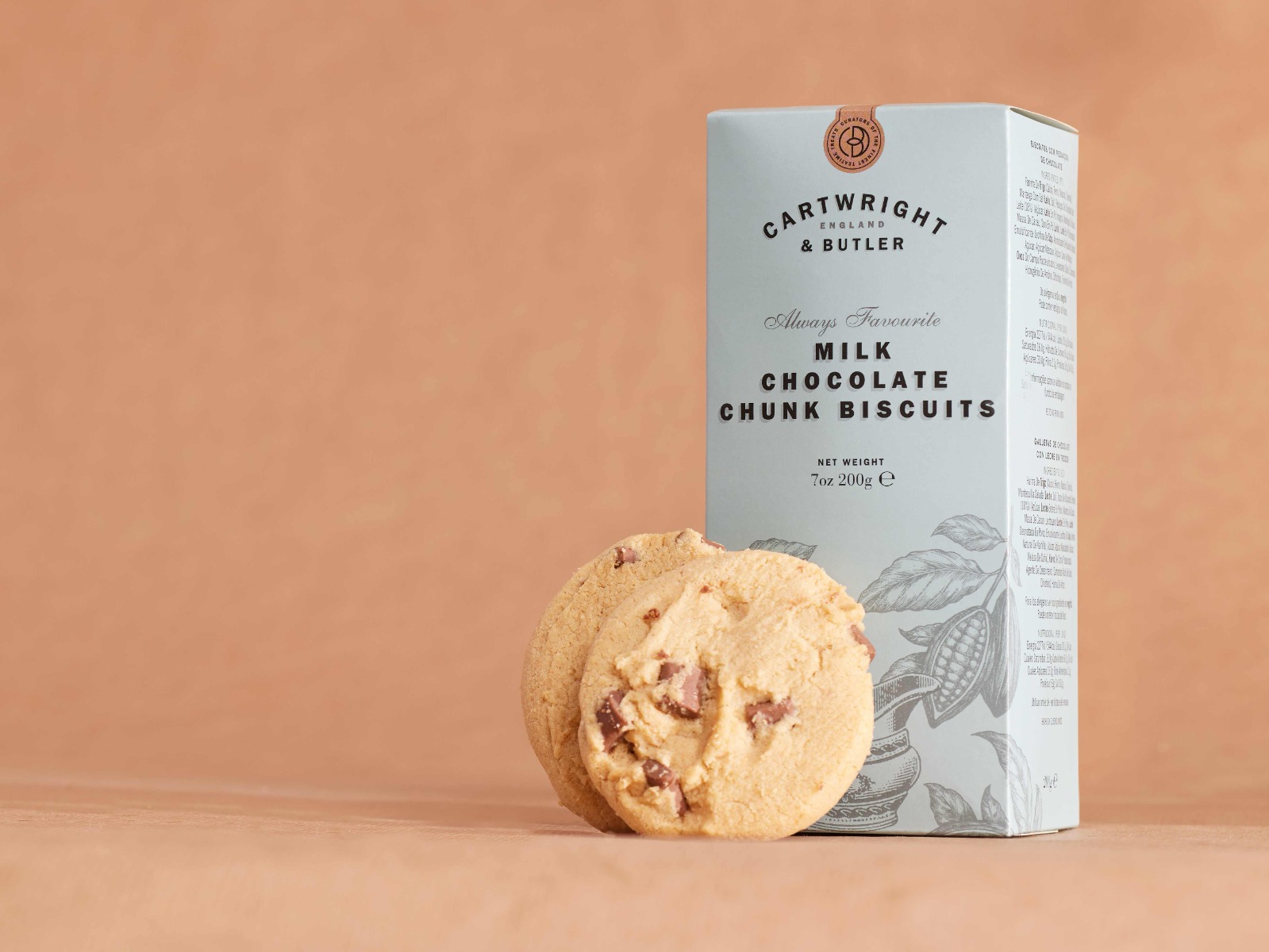 cartwright & butler milk chocolate chunk biscuits 200g