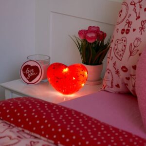 love led glass heart