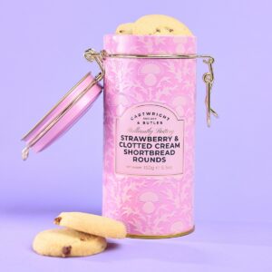 cartwright & butler strawberry & clotted cream shortbreads 150g
