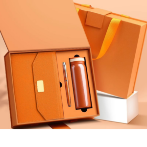 3-Piece Corporate Gift Set – Thermos Cup, Pen & A5 Magnetic Buckle Notebook