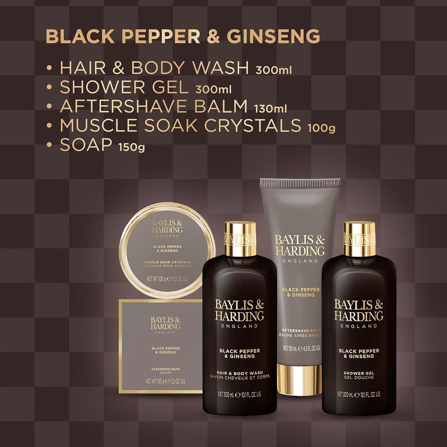 Baylis & Harding Black Pepper & Ginseng Men's Perfect Grooming Pack Gift Set - Image 3