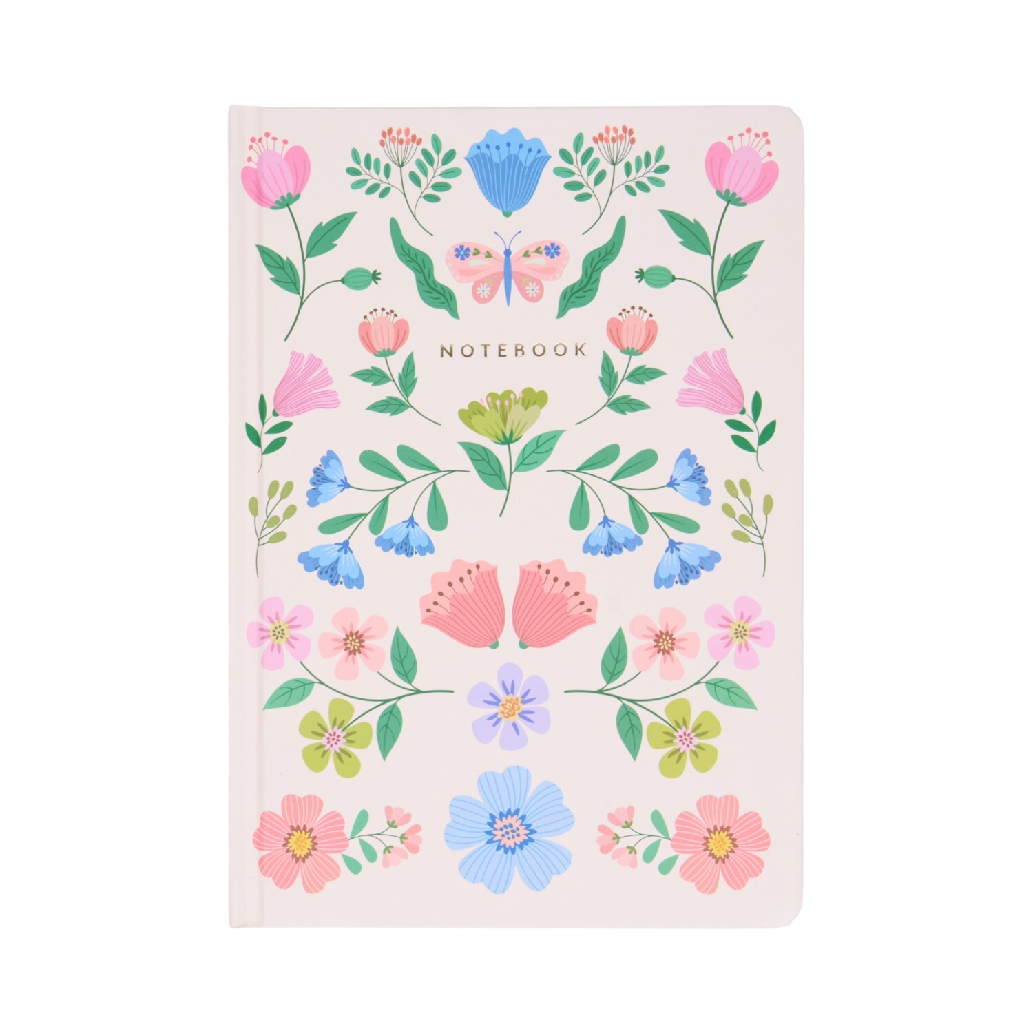 Pink Floral Stationery Gift Set with notebook pen and pencil case
