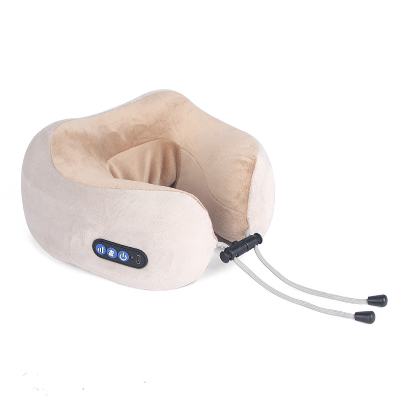 U-shaped memory foam massage pillow for cervical neck support