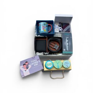 BEST DADA Father’s Day Gift Set with wallet, belt, mug, trimmer, tie set and premium packaging