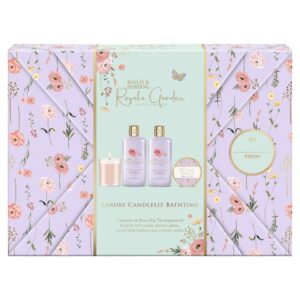 Baylis & Harding Royale Garden gift set with bath bubbles, shower crème, hand cream and scented candle