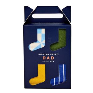 Father's Day Socks gift set with 4 stylish pairs for dad