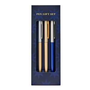 Inspirational Pen Set with three elegant ballpoint pens and premium gift box