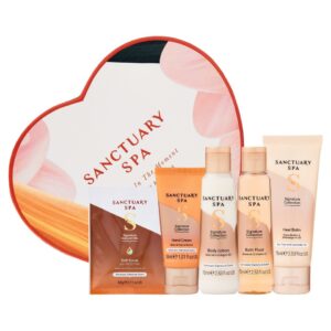 Sanctuary Spa Little Moments Gift Set with body butter, salt scrub, hand cream and bath essential