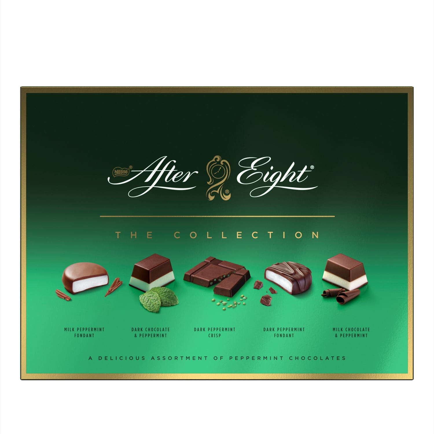 After Eight Collection Dark & Milk Peppermint Mint Chocolate Box 199g