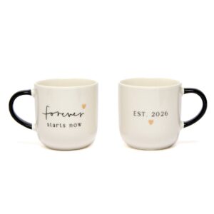 Ceramic couple mug set for newlyweds